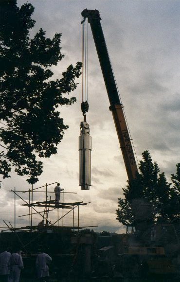 Model reaktorskega kompleksa, ki ga je zasnoval arhitekt Jugovec.